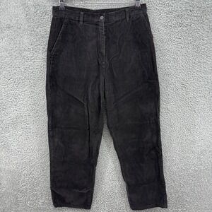 VTG Woolrich 1964 Women's Jeans Size 10 Black Corduroy Straight Leg Stretch Flex
